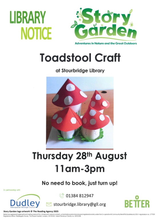 Stourbridge Library - Toadstool Craft